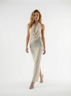 Champagne Draped Dress