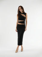 Noir Cut Chain Dress
