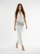 Ivory Draped Dress